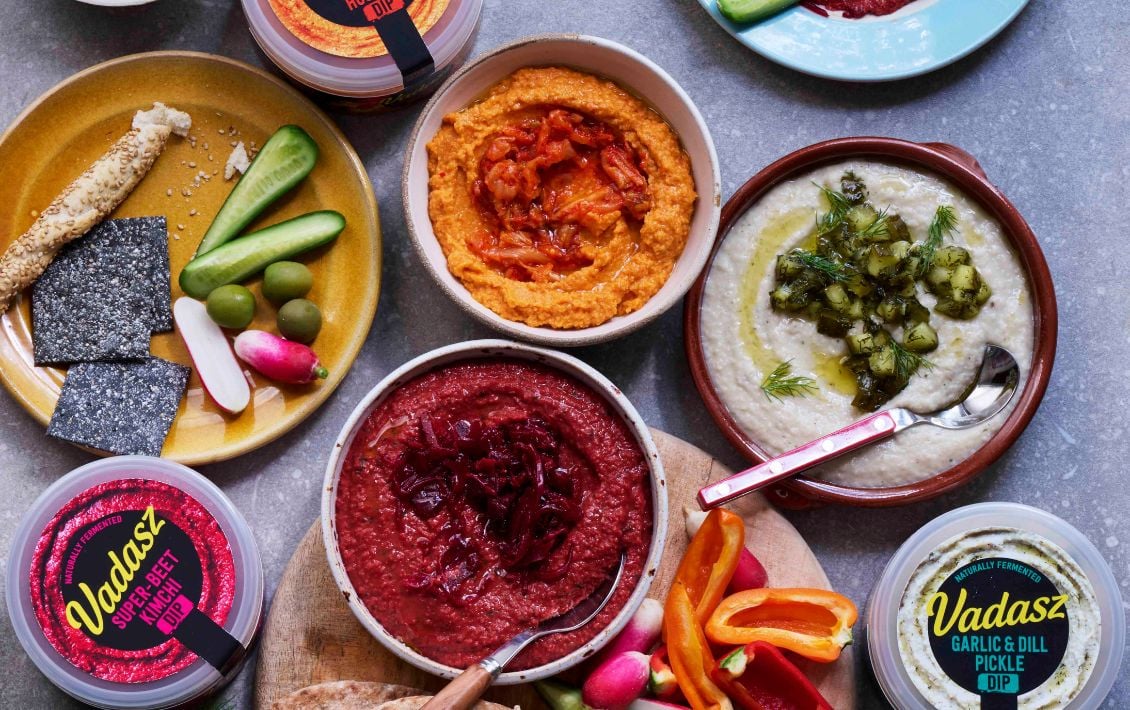 A selection of Vadasz pickles in colourful bowls