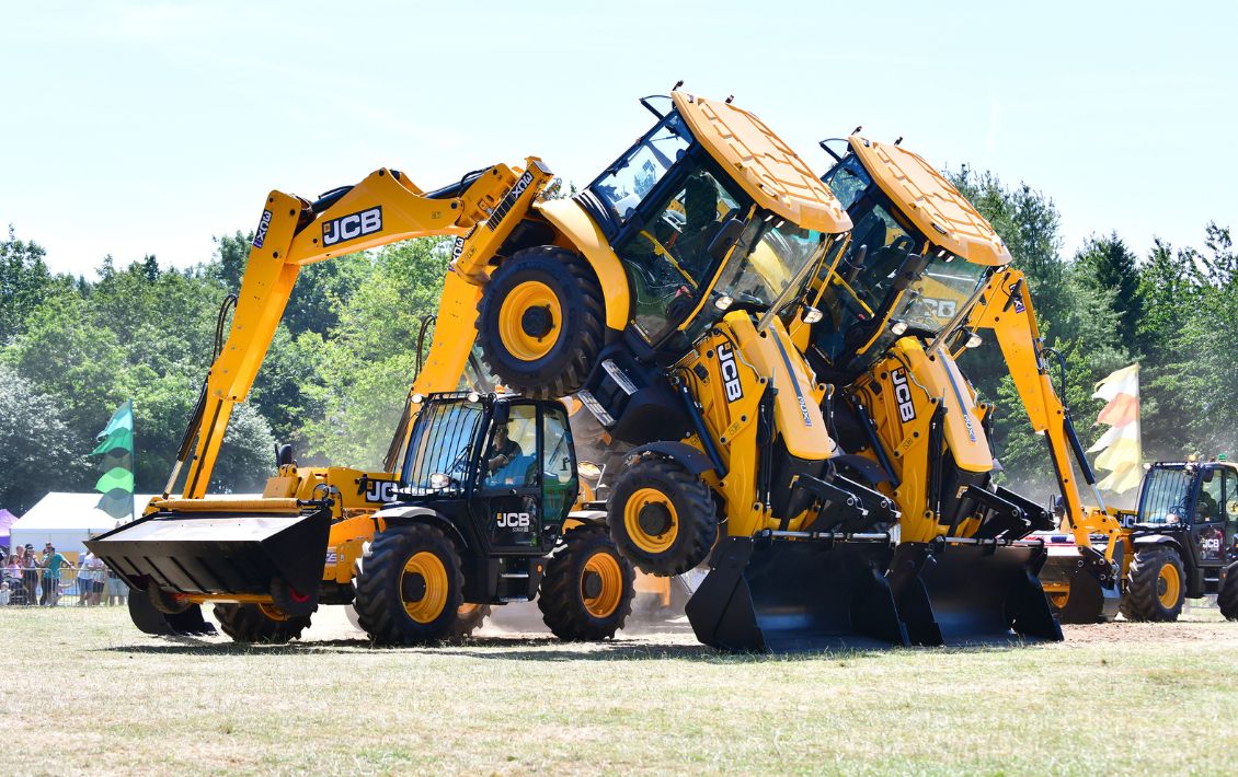 JCB Dancing Diggers at the East Anglia Game and Country Fair 