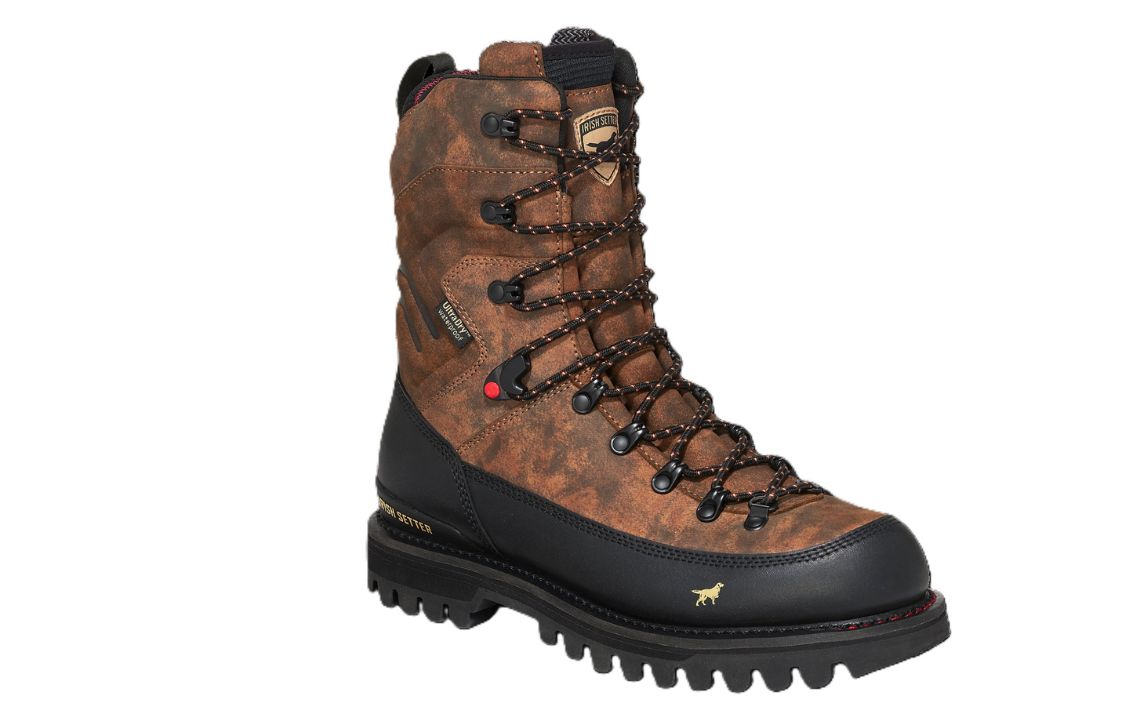 Men's brown leather walking boot