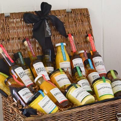 Charlie and Ivy food hamper in a basket