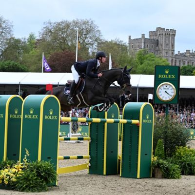 Show jumping in front of Windsor Castle
