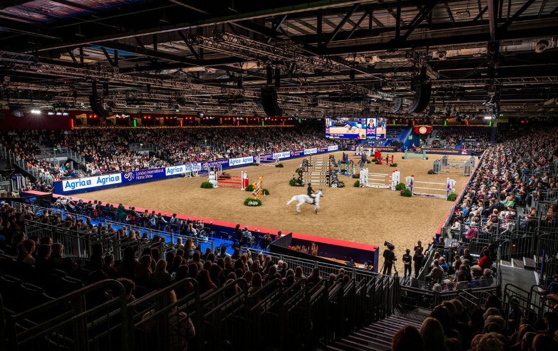 A view of The London International Horse Show arena
