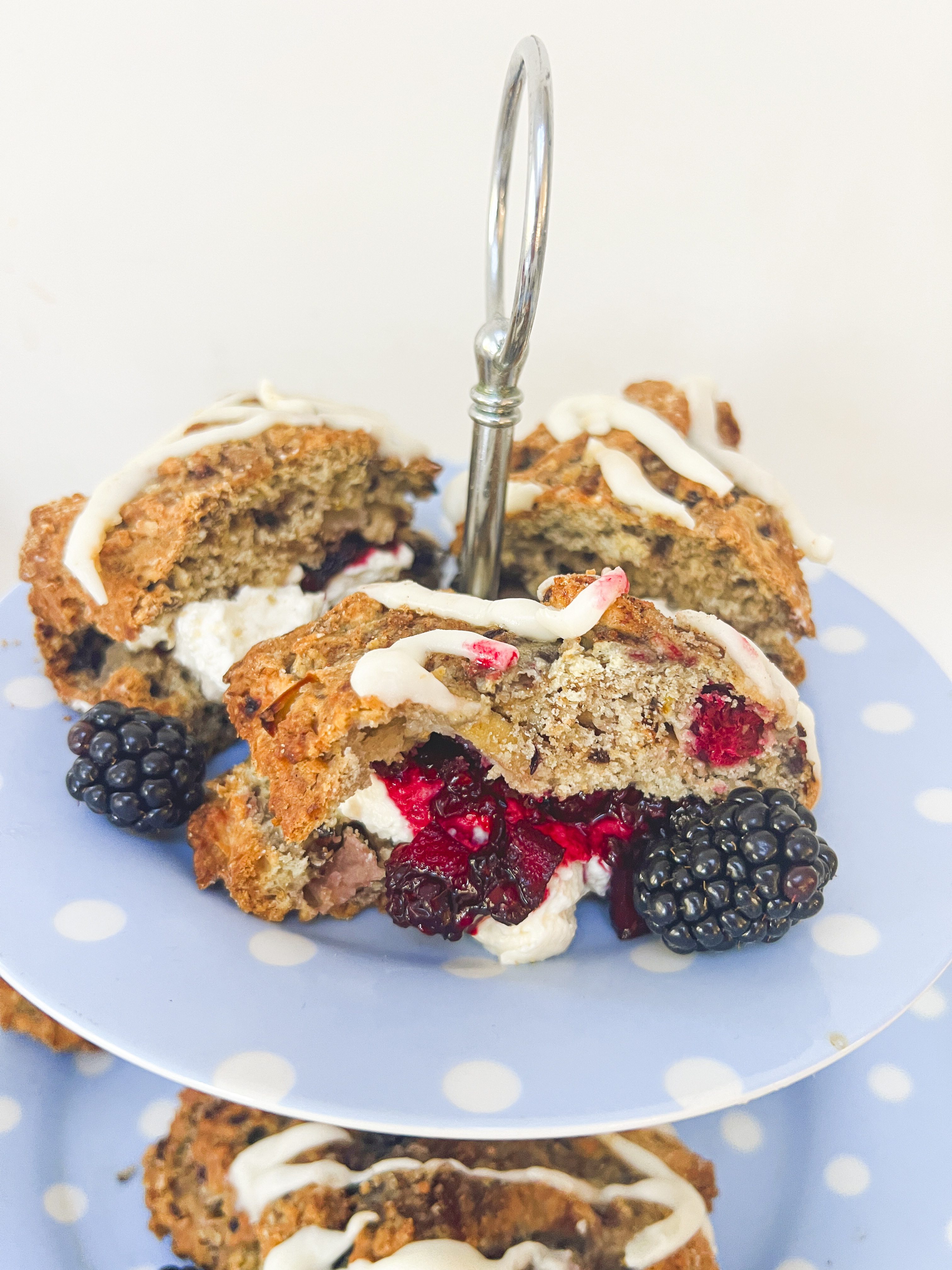 Blackberry and apple scones