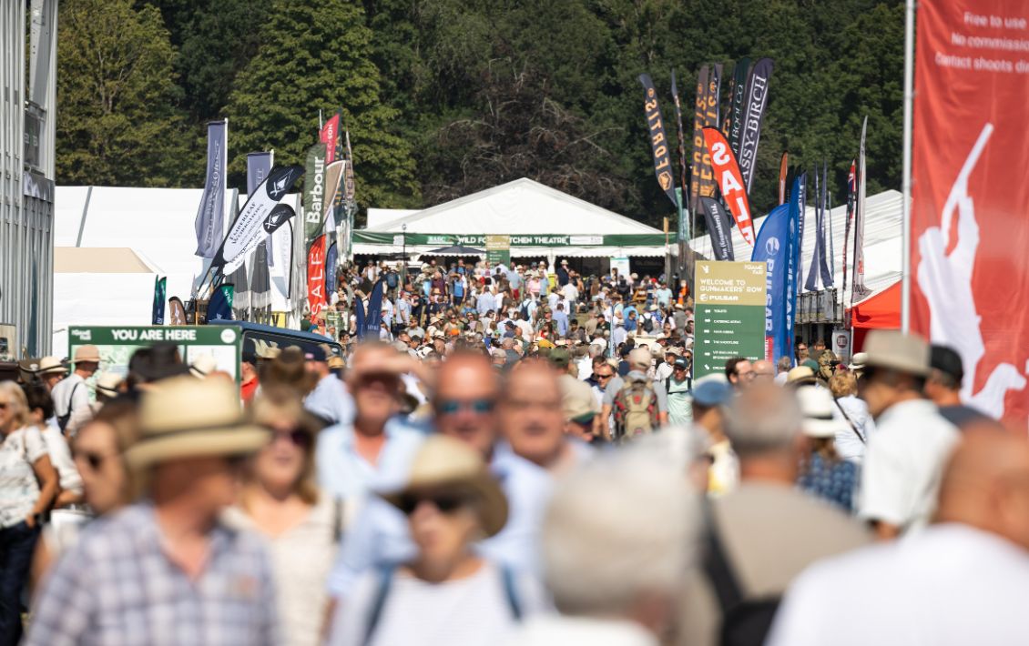 The crowds and stands at The Game Fair 