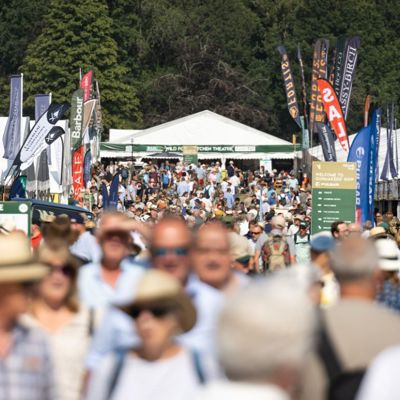 The crowds and stands at The Game Fair 